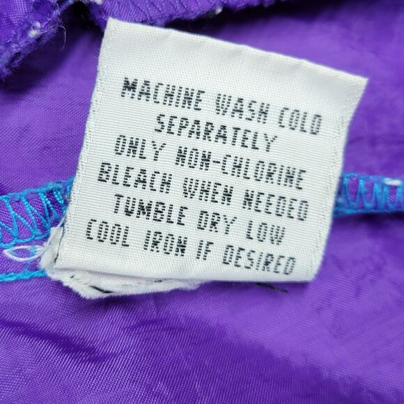 Vtg 80s Gitano Windbreaker Jacket Small Colorblock Nylon Hong Kong Retro - Picture 12 of 13